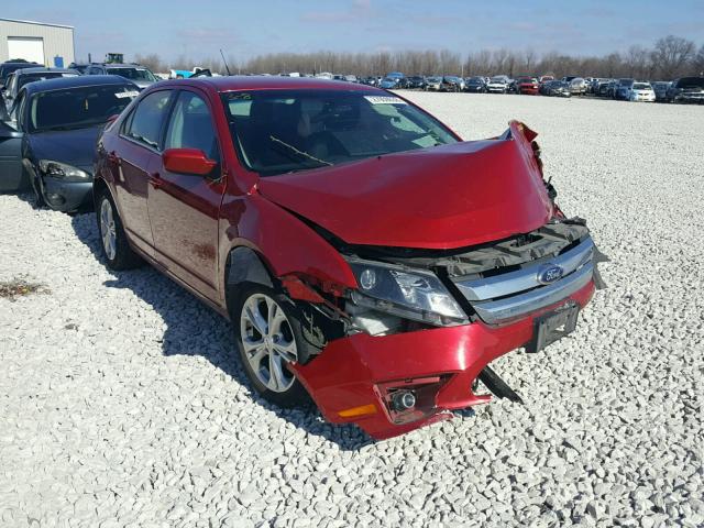 3FAHP0HA6CR377194 - 2012 FORD FUSION SE RED photo 1