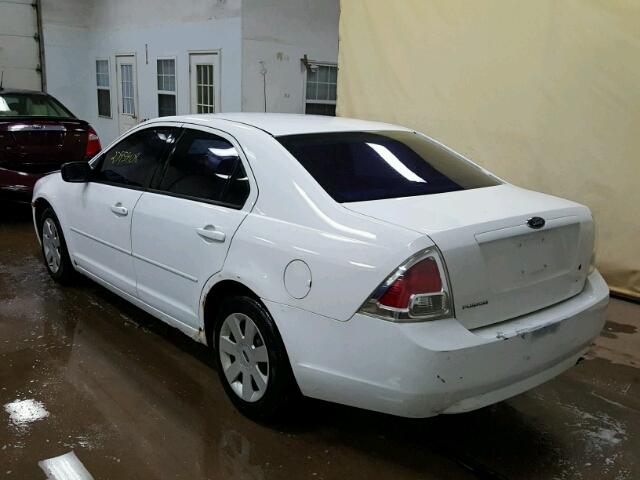 3FAHP06Z27R108544 - 2007 FORD FUSION S WHITE photo 3