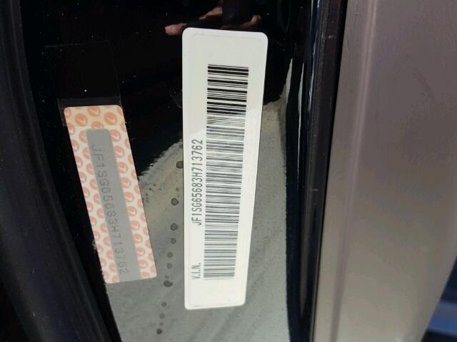 JF1SG65683H713762 - 2003 SUBARU FORESTER 2 შავი ფოტო 10