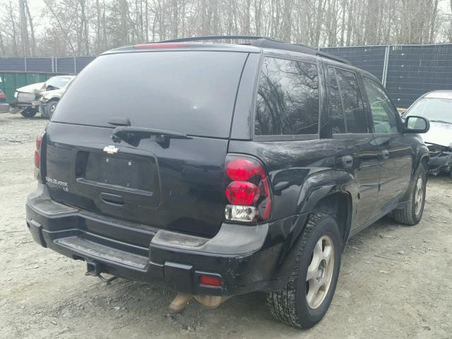 1GNDS13S672112743 - 2007 CHEVROLET TRAILBLAZE BLACK photo 4