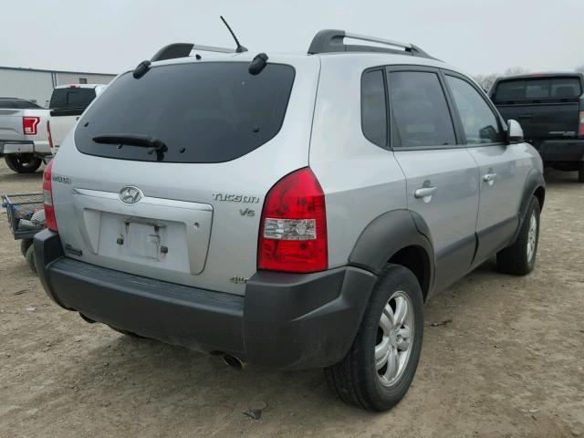 KM8JN72D77U585740 - 2007 HYUNDAI TUCSON SE SILVER photo 4