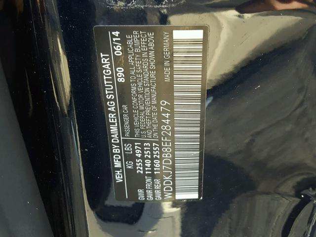 WDDKJ7DB8EF284479 - 2014 MERCEDES-BENZ E 550 BLUE photo 10