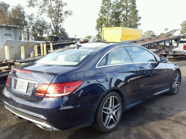 WDDKJ7DB8EF284479 - 2014 MERCEDES-BENZ E 550 BLUE photo 4