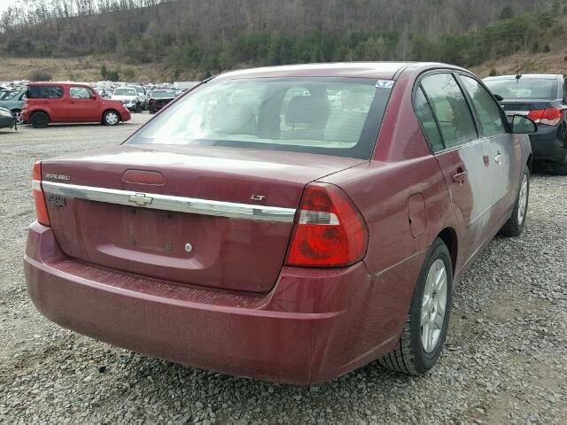 1G1ZT51F26F116359 - 2006 CHEVROLET MALIBU LT MAROON photo 4