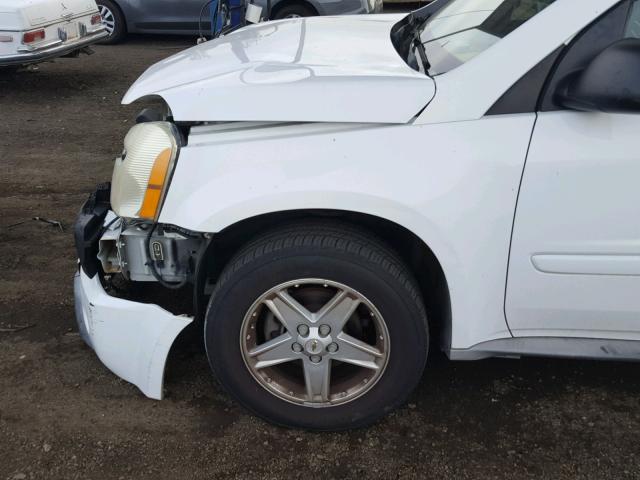 2CNDL73F356118202 - 2005 CHEVROLET EQUINOX LT WHITE photo 9