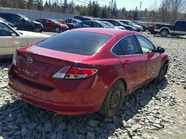 1YVHZ8BH7A5M57137 - 2010 MAZDA 6 I RED photo 4