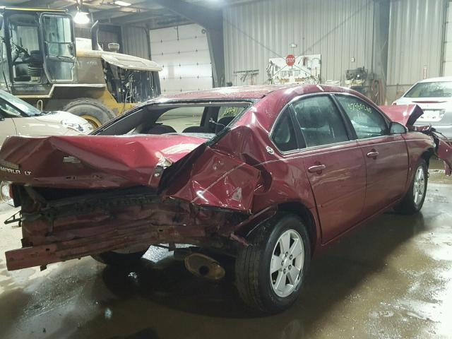 2G1WT55KX69142016 - 2006 CHEVROLET IMPALA LT BURGUNDY photo 4