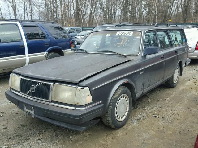 YV1AA8851L1868386 - 1990 VOLVO 240 BASE GRAY photo 2