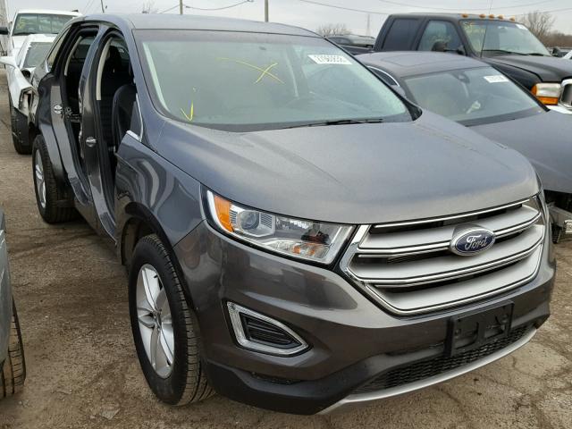 2FMTK4J88FBB95707 - 2015 FORD EDGE SEL GRAY photo 1