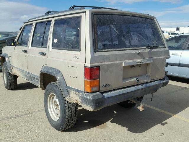 1J4FJ68S8PL545785 - 1993 JEEP CHEROKEE S BROWN photo 3