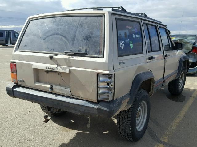 1J4FJ68S8PL545785 - 1993 JEEP CHEROKEE S BROWN photo 4