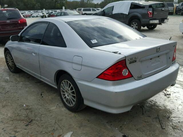 1HGEM22935L038282 - 2005 HONDA CIVIC EX SILVER photo 3