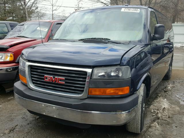 1GJZ7ZFAXC1173863 - 2012 GMC SAVANA G35 BLUE photo 2