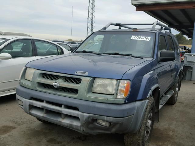 5N1ED28Y2YC519203 - 2000 NISSAN XTERRA XE BLUE photo 2