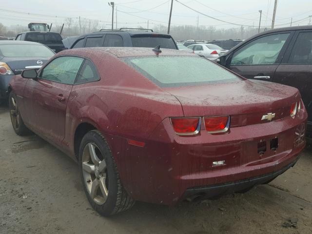 2G1FF1EV3A9177984 - 2010 CHEVROLET CAMARO LT MAROON photo 3