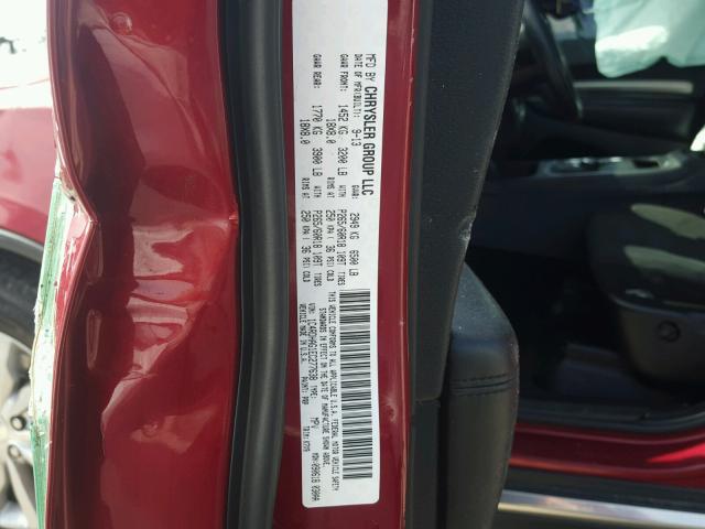 1C4RDHAG1EC277638 - 2014 DODGE DURANGO SX RED photo 10