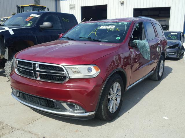 1C4RDHAG1EC277638 - 2014 DODGE DURANGO SX RED photo 2