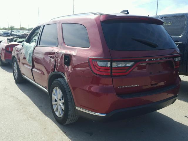 1C4RDHAG1EC277638 - 2014 DODGE DURANGO SX RED photo 3