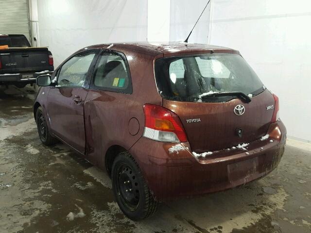 JTDJT903195231077 - 2009 TOYOTA YARIS BROWN photo 3