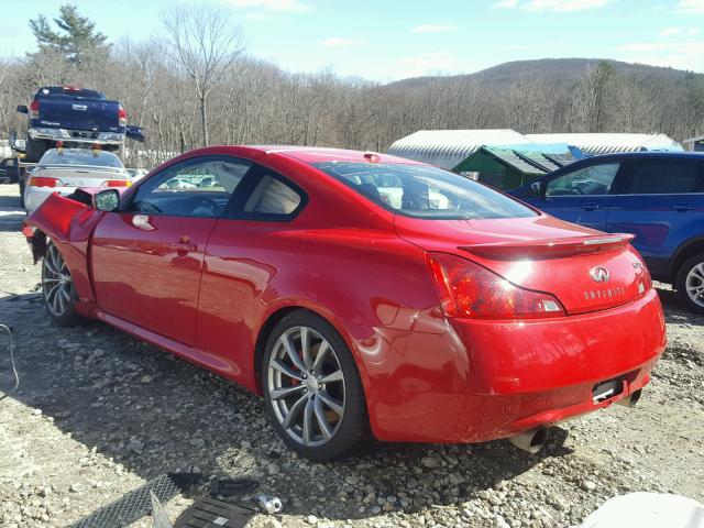 JNKCV64E88M125967 - 2008 INFINITI G37 BASE RED photo 3