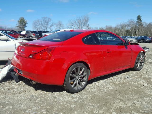 JNKCV64E88M125967 - 2008 INFINITI G37 BASE RED photo 4