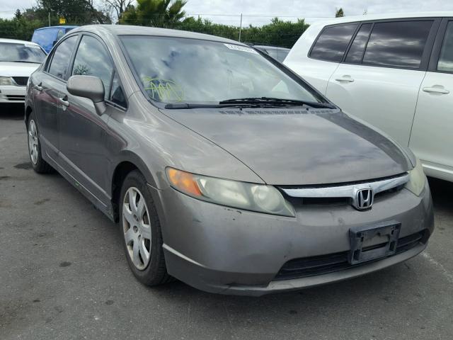 2HGFA16558H323680 - 2008 HONDA CIVIC LX GRAY photo 1