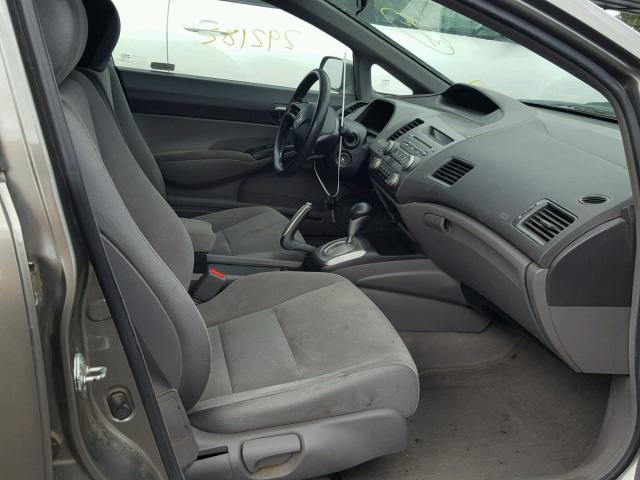 2HGFA16558H323680 - 2008 HONDA CIVIC LX GRAY photo 5