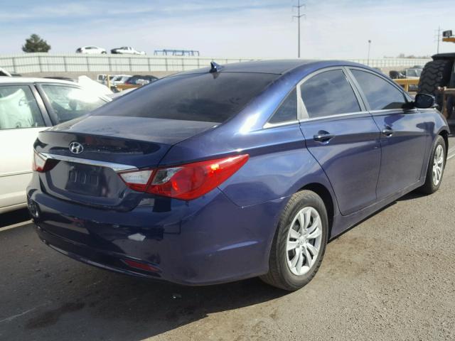 5NPEB4AC0BH028936 - 2011 HYUNDAI SONATA GLS BLUE photo 4