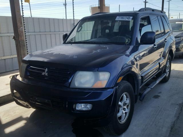 JA4MW51R12J029332 - 2002 MITSUBISHI MONTERO LI BLUE photo 2