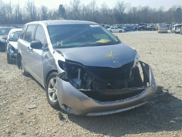 5TDZK3DCXCS260687 - 2012 TOYOTA SIENNA BAS SILVER photo 1