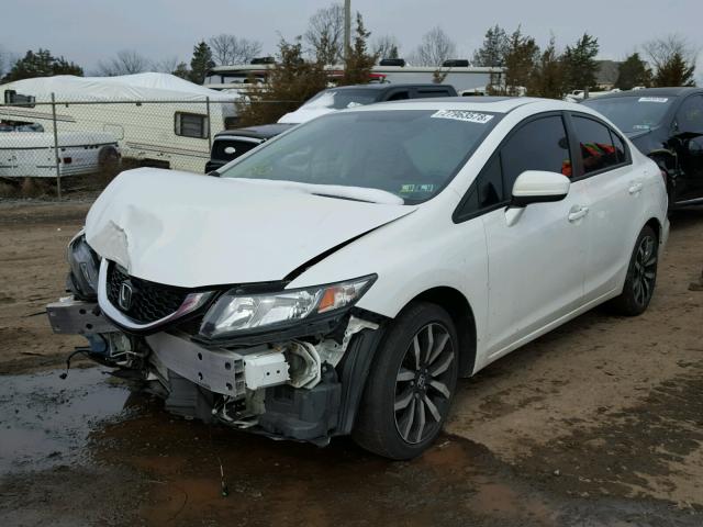 19XFB2F92EE203086 - 2014 HONDA CIVIC EXL WHITE photo 2