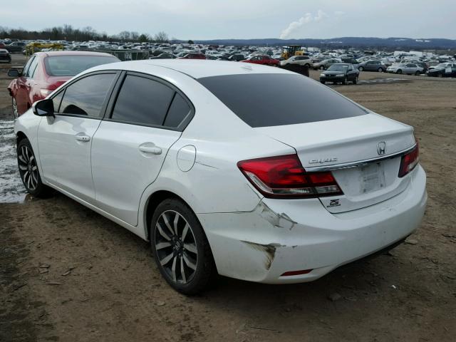 19XFB2F92EE203086 - 2014 HONDA CIVIC EXL WHITE photo 3