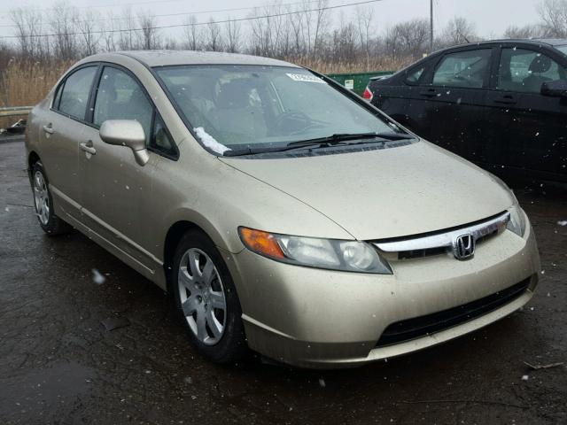 1HGFA16558L030929 - 2008 HONDA CIVIC LX GOLD photo 1