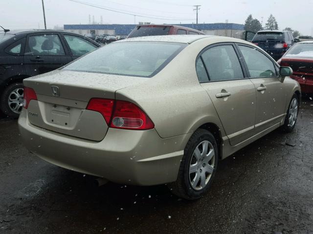 1HGFA16558L030929 - 2008 HONDA CIVIC LX GOLD photo 4