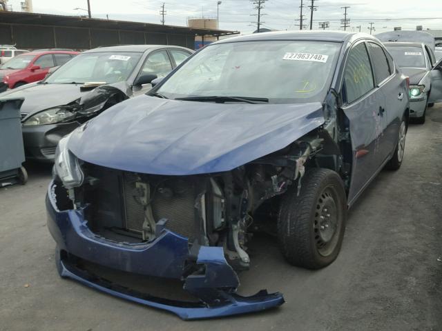 3N1AB7AP2GL650743 - 2016 NISSAN SENTRA S BLUE photo 2