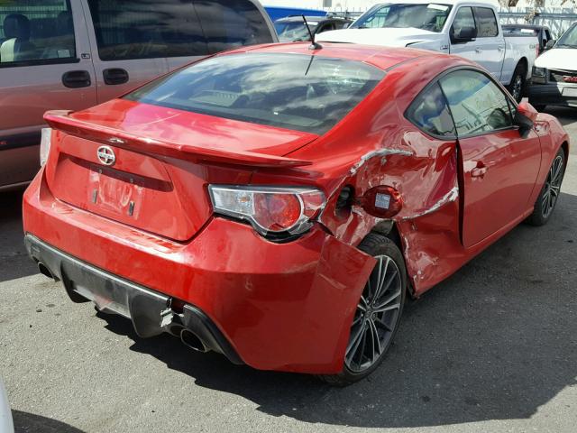 JF1ZNAA18D1721100 - 2013 TOYOTA SCION FR-S RED photo 4