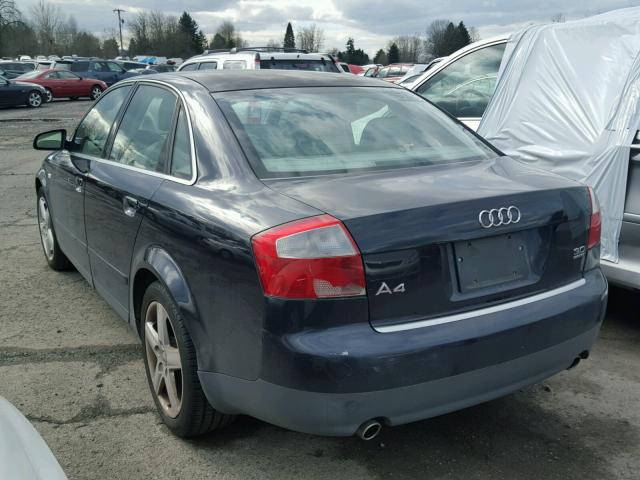 WAULT68E93A317231 - 2003 AUDI A4 3.0 QUA BLUE photo 3