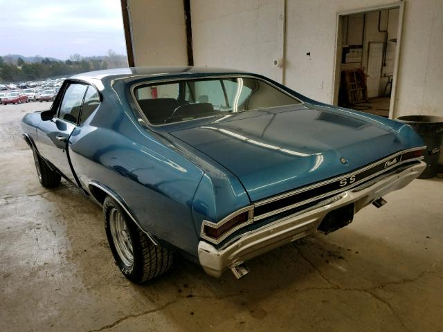 136378K133045 - 1968 CHEVROLET CHEVELLE BLUE photo 3