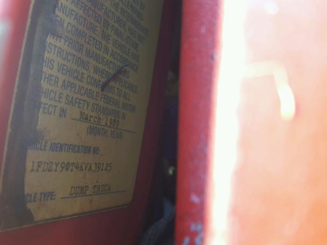 1FDZY90T4KVA39125 - 1989 FORD L-SERIES L RED photo 10