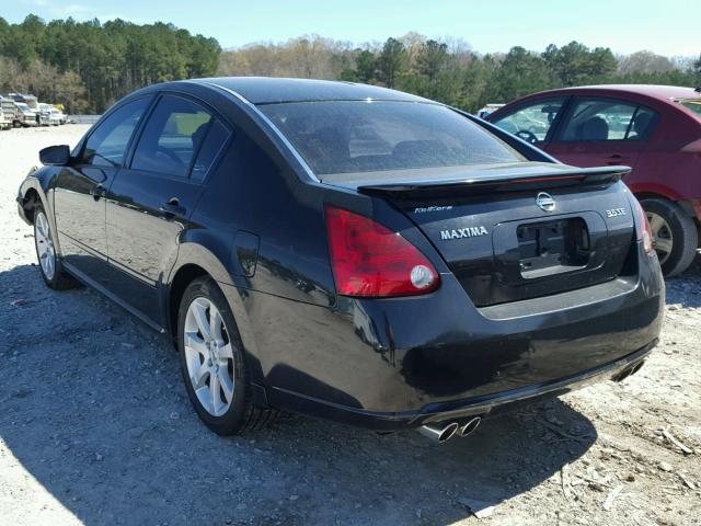 1N4BA41E77C811154 - 2007 NISSAN MAXIMA SE BLACK photo 3