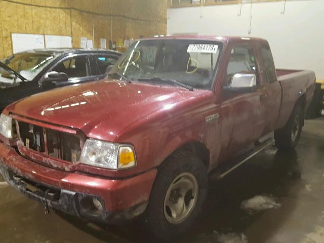 1FTLR4FE6APA74187 - 2010 FORD RANGER SUP BURGUNDY photo 2