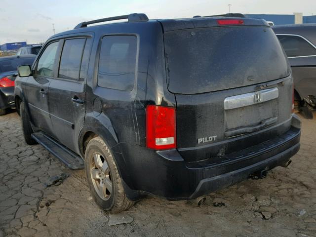 5FNYF38439B006724 - 2009 HONDA PILOT EX BLACK photo 3