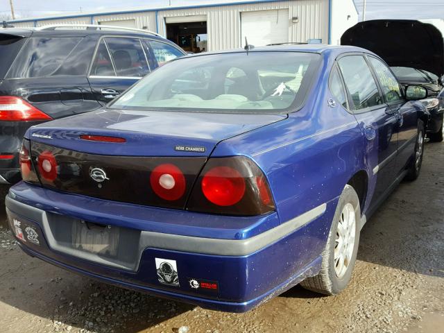 2G1WF52E259230451 - 2005 CHEVROLET IMPALA BLUE photo 4