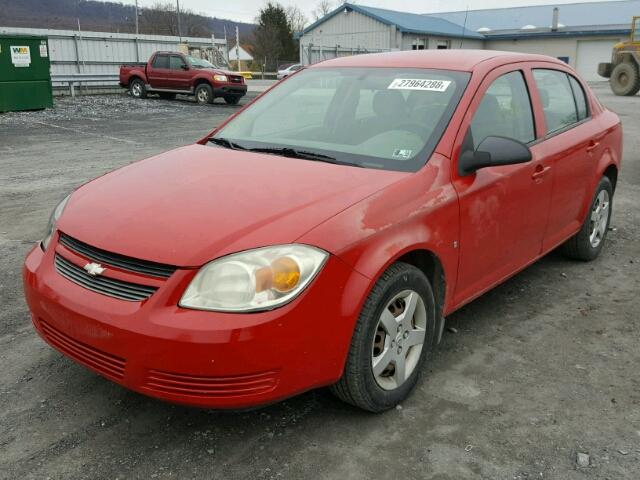 1G1AK55F177316199 - 2007 CHEVROLET COBALT LS RED photo 2