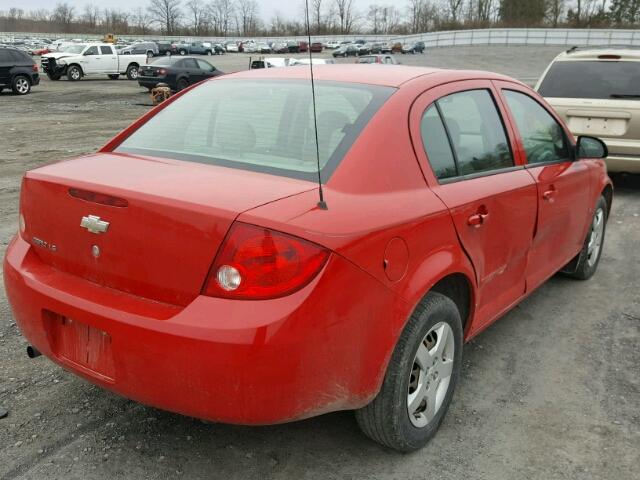 1G1AK55F177316199 - 2007 CHEVROLET COBALT LS RED photo 4