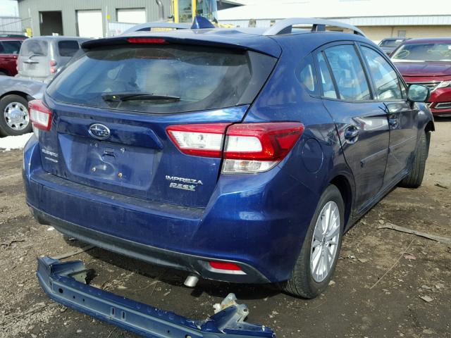 4S3GTAD67H3732226 - 2017 SUBARU IMPREZA PR BLUE photo 4