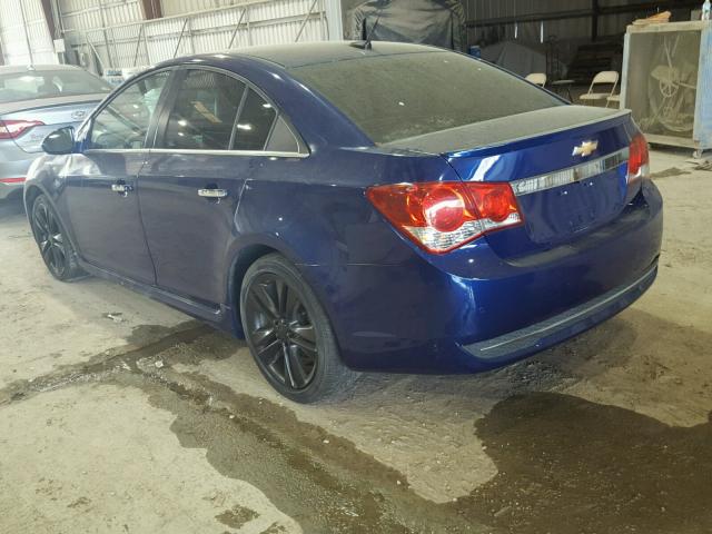 1G1PG5SB0D7262645 - 2013 CHEVROLET CRUZE LTZ BLUE photo 3