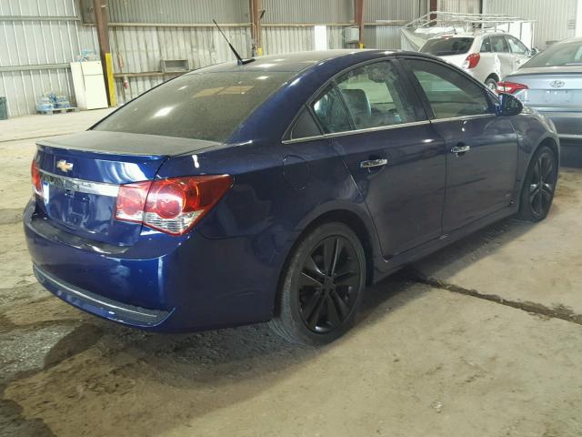 1G1PG5SB0D7262645 - 2013 CHEVROLET CRUZE LTZ BLUE photo 4