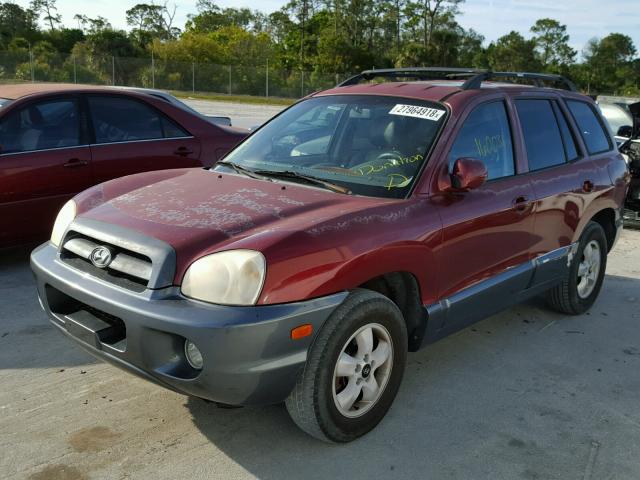 KM8SC13D35U890400 - 2005 HYUNDAI SANTA FE G RED photo 2