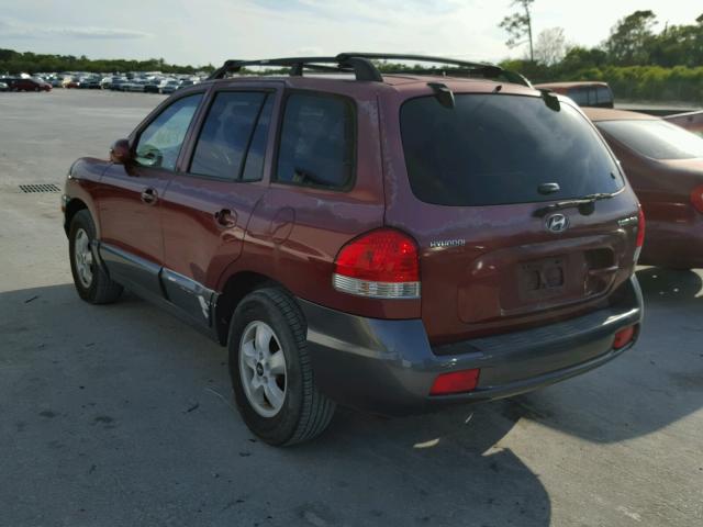 KM8SC13D35U890400 - 2005 HYUNDAI SANTA FE G RED photo 3